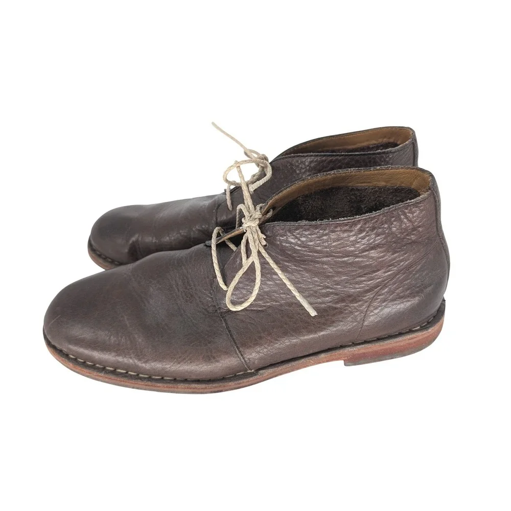 Cole Haan Chukka Boots Mens 12 Brown Pebbled Leather Lace Up Preppy‎ Heritage